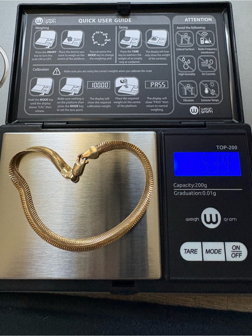 14K Italian Gold Chain Bracelet